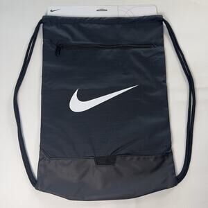 Nike Brasilia Drawstring Backpack Bag Training Gym Sports Walk Sack Pack Black